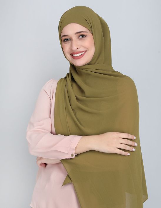 OLIVE PREMIUM GEORGETTE HIJAB - Image 2