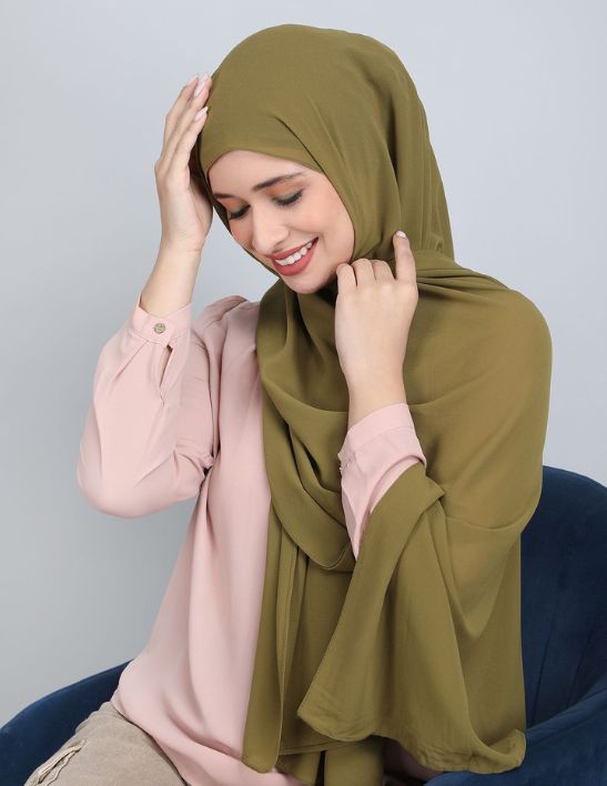 OLIVE PREMIUM GEORGETTE HIJAB